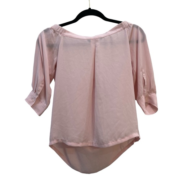 Banana Republic off the should blouse in light pink size Petite Small - Picture 5 of 10